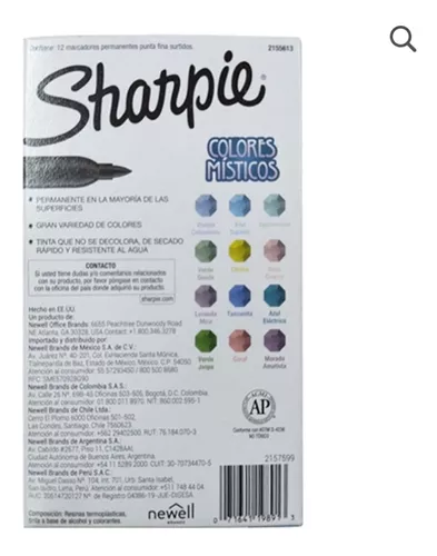 MARCADORES SHARPIE COLORES MISTICOS X12