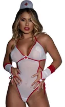 Comprar Fantasia Sexy Enfermeira Sensual Body Médica + Tiara E Luvas