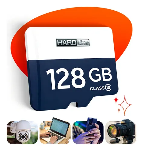 Cartão De Memória 128 Gb Hardline Para Câmeras Wi-fi Drones Micro Sd Classe 10 Ultra 100mb/s Cartão Sd