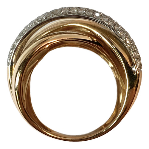 Anel I Do Overlapping Em Ouro Rose 18k (Usado)