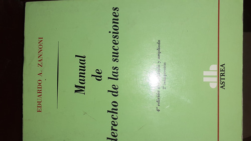 Manual De Derecho De Las Sucesiones Zannoni J9