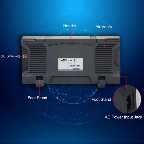 Osciloscopio De Escritorio Digital Sds1102 100mhz 2 Canales