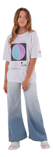 Camiseta Manga Corta Oversize Con Estampado 