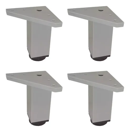 comprar Pata Plástica Mueble Cocina Cuadrada 10 Cm Gris X 4 Uni *