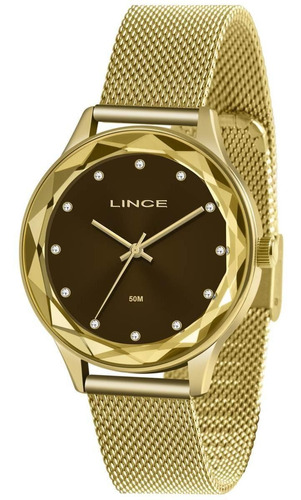 Relógio Lince Feminino Ref: Lrg4707l N1kx Casual Dourado