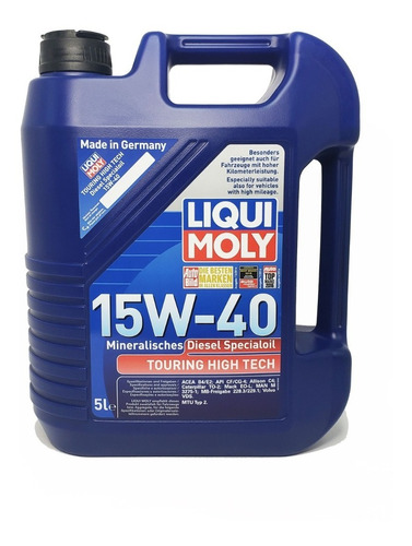 Aceite Motor Liqui Moly 15w40 Touring Diesel-spezialöl 5 Lts