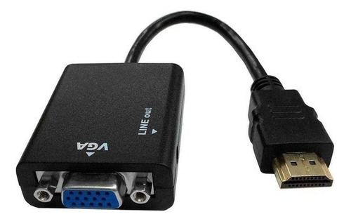 Mini Adaptador Conversor Hdmi P/ Vga Transmissor Áudio/vídeo