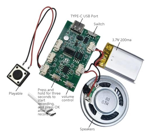 Gikfun Pack: Mdulo De Sonido Grabable Para Proyectos Diy