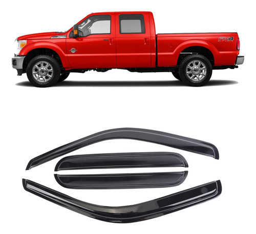 S Sonlee Deflector De Ventana Duradero Para Ford F250 F350 F