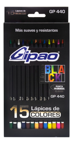 Colores Gipao Black X 15 Gp440