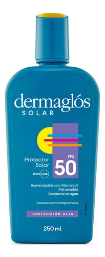 Dermaglos Protector Solar Fps50 Emulsion 250ml Piel Sensible