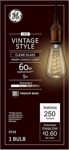 Ge Lighting 36505 - Vendimia Bombilla De Cristal Ámbar Regul