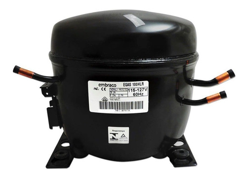 Compressor Motor Geladeira 1/3 Embraco 110v R134 Egas100hlr