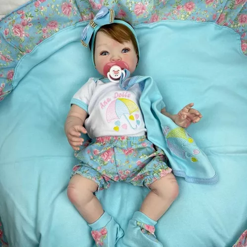 Bebê Reborn Princesa Menina Pode Tomar Banho Mercado Livre
