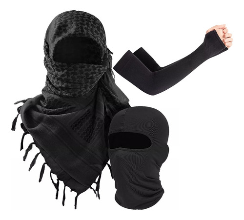 3 Bufanda Palestina Shemagh Algodón+balaclava+mangas Unisex