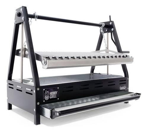 Hobby Grill Asador De Carbón Pampa Ii Black Empotrable Color Negro