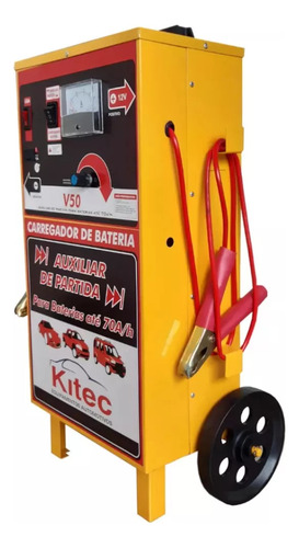 Carregador De Bateria 50a 12v Com Auxiliar Bivolt V50 Kitec