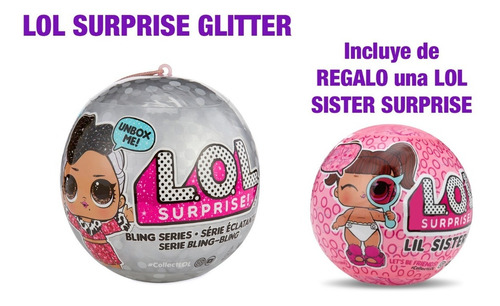 L.o.l. Surprise Glitter Con Lil Sister De Regalo