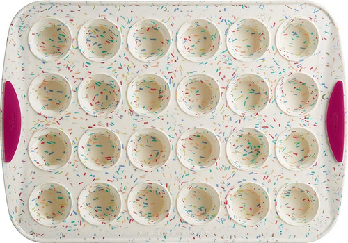 Imagen 1 de 5 de Molde De Silicona Para 24 Mini Muffins Confetti Trudeau