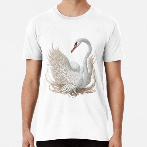 Remera El Logotipo De Arte Vectorial De Un Cisne Muestra Ele