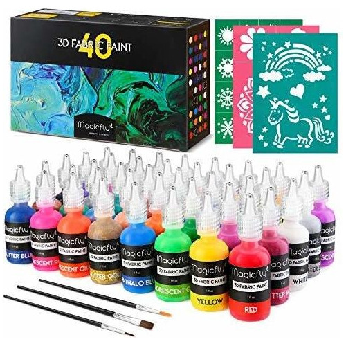 Pinturas 3d Para Pintar En Lienzo Con Pinceles 40 Colores