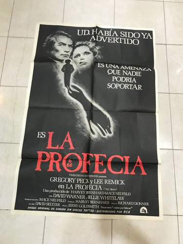 Antiguo Afiche De Cine Original - La Profecia- Envio 
