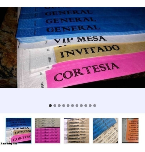 Imagen 3 de 9 de Pulseras Tyvek Deluxe Neon