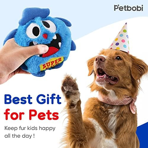 Petbobi Upgrade Dog Toys Interactive Monster Plush Ball Shak