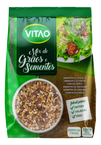 Mix de Grãos e Sementes Vitao Pacote 150g