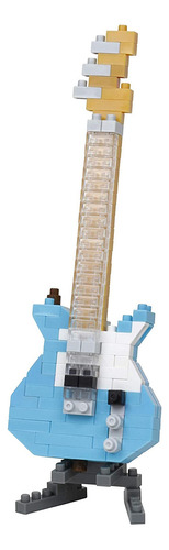 Nanoblock - Guitarra Eléctrica Azul Pastel, Instrumentos, Ki