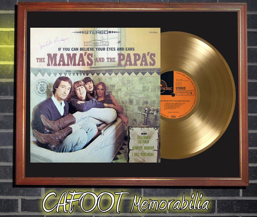 The Mamas And The Papas Tapa Lp Firmada Disco Oro Enmarcado
