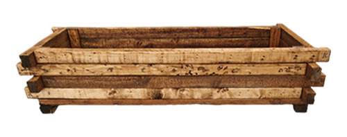 Imagen 1 de 8 de Maceta De Madera Tipo Jardinera De Barrotillo Color Roble