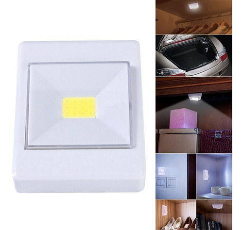 Imagen 6 de 10 de 2 Luces Para Placard A Pilas Tipo Tecla Con Iman Ax611