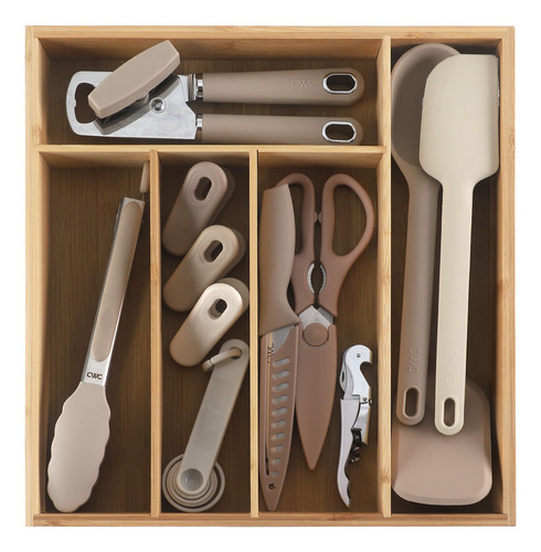 Juego De Utensilios De Cocina Cook With Color Bamboo, 18 Pie