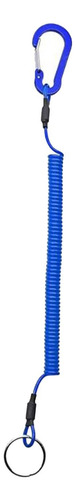 2 Llavero Retráctil Seguro En Espiral, Accesorios, Azul