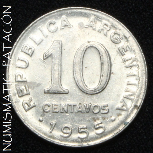 Moneda Argentina 10 Centavos 1955