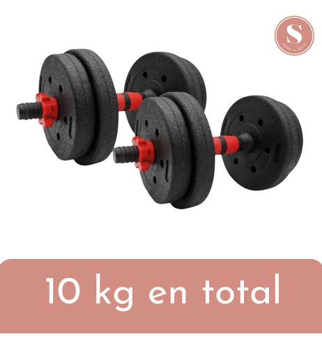 Par De Mancuernas Pesas De 10kg Ajustable