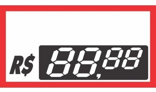 Imagem 2 de 2 de Etiqueta De Pvc 70 Mm X 37 Mm Com 50 Unidades 04 Digito Azu
