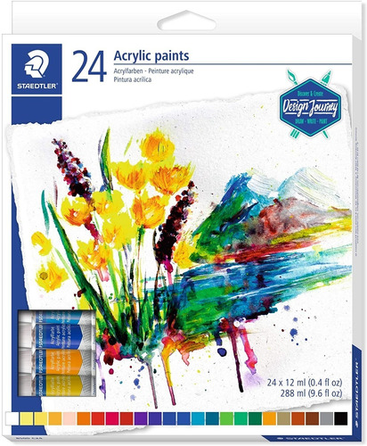 Pintura Acrilica Staedtler En Pomo Caja X 24 Colores