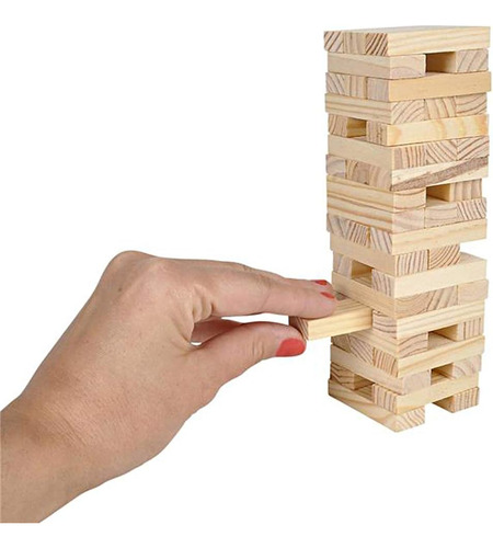 Artcreativity Wooden Tower Game, Wood Tumbling Blocks Set...