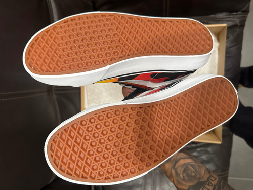 Tenis Vans Nuevos Flamas De Bota 26.5 Mx