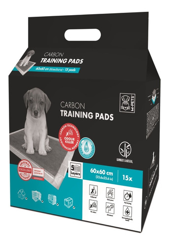 Pañales De Entrenamiento Con Carbon M-pets 60un (60x60un)