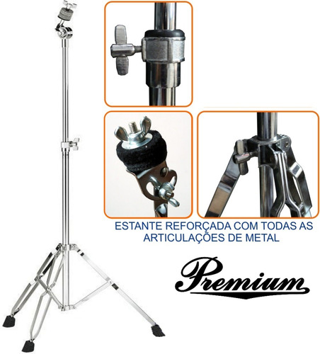 Estante Reta Premium Cs-310 De Prato Bateria Pedestal Cs310