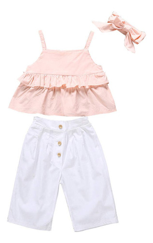 Kehen Tirantesajustabl Para Bebe Niña Pantalon Largo Diadema