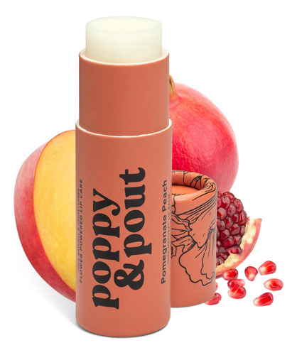 Poppy & Pout Balsamo Labial Totalmente Natural, Tubo De Cart