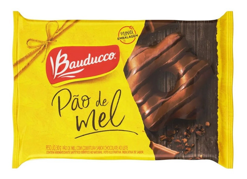 Pão De Mel Coberto Com Chocolate Bauducco Pacote 30g