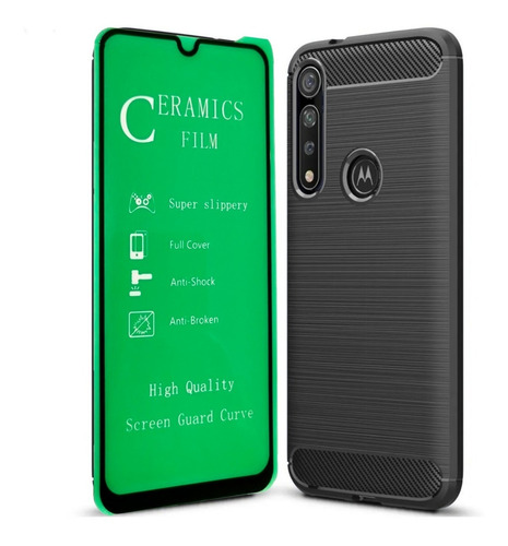 Funda Estuche Motorola G8 Plus + Vidrio Templado 5d