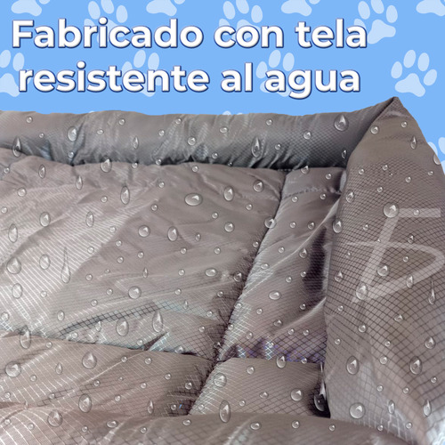 Cama Mascota Colchoneta Acolchada Impermeable Talla Mediano Color Gris Diseño M Ele-Gate