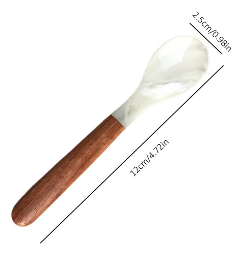 Q Cuchara De Concha Cucharas De Caviar Tenedor De Frutas
