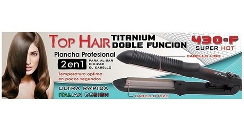 Plancha Top Hair Doble Funcion En Titanium